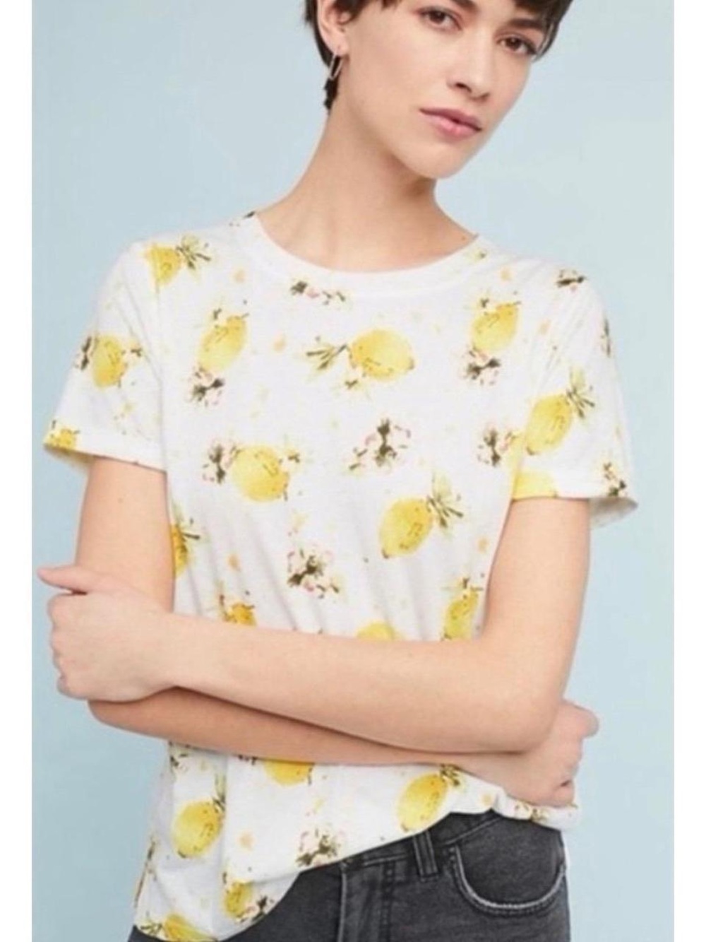Meadow Rue by Anthropologie "Printemps" short-sleeve tee